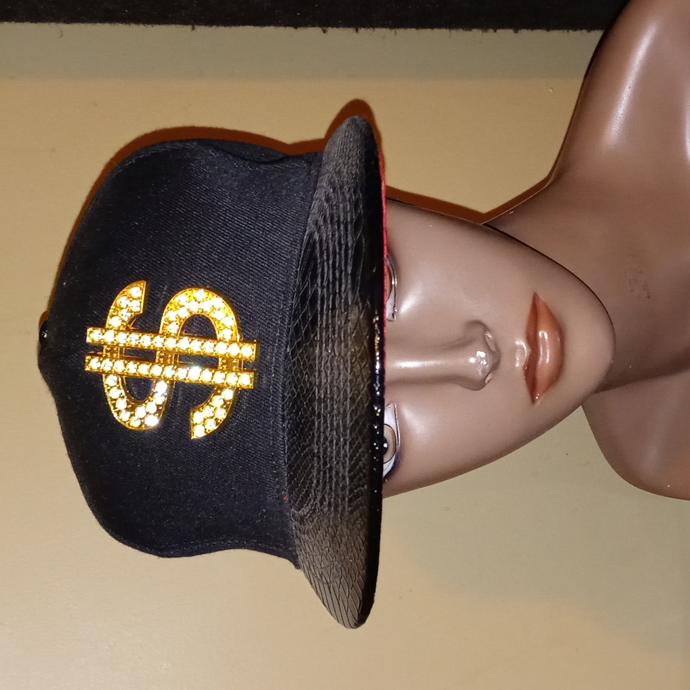 BLaCK & Gold💲sign adjustable baseball cap @see pics